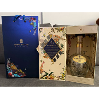 皇家禮炮 英國21 年蘇格蘭威士忌 王者之鑽 0.7L整組「提袋+空酒瓶+空盒」