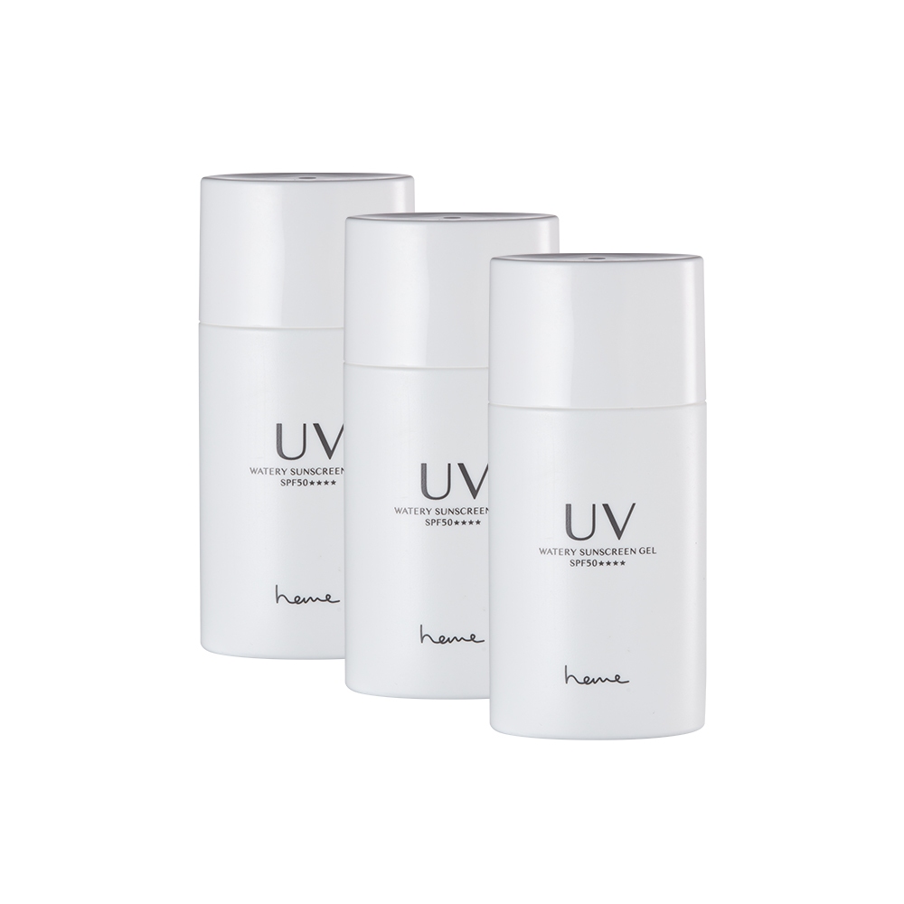 (3入組) heme清透水感防曬凝膠 SPF50 40ml