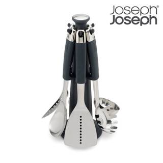 【Joseph Joseph】Elevate系列不沾桌不銹鋼料理鏟杓6件組(附旋轉底座)｜官方旗艦店