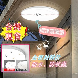 《🔥神崗現貨🔥》110V 雷達感應智慧吸頂燈 玄關自動感應燈 圓形自動吸頂燈 雷達吸頂燈 LED感應 人體感應燈 吸頂燈