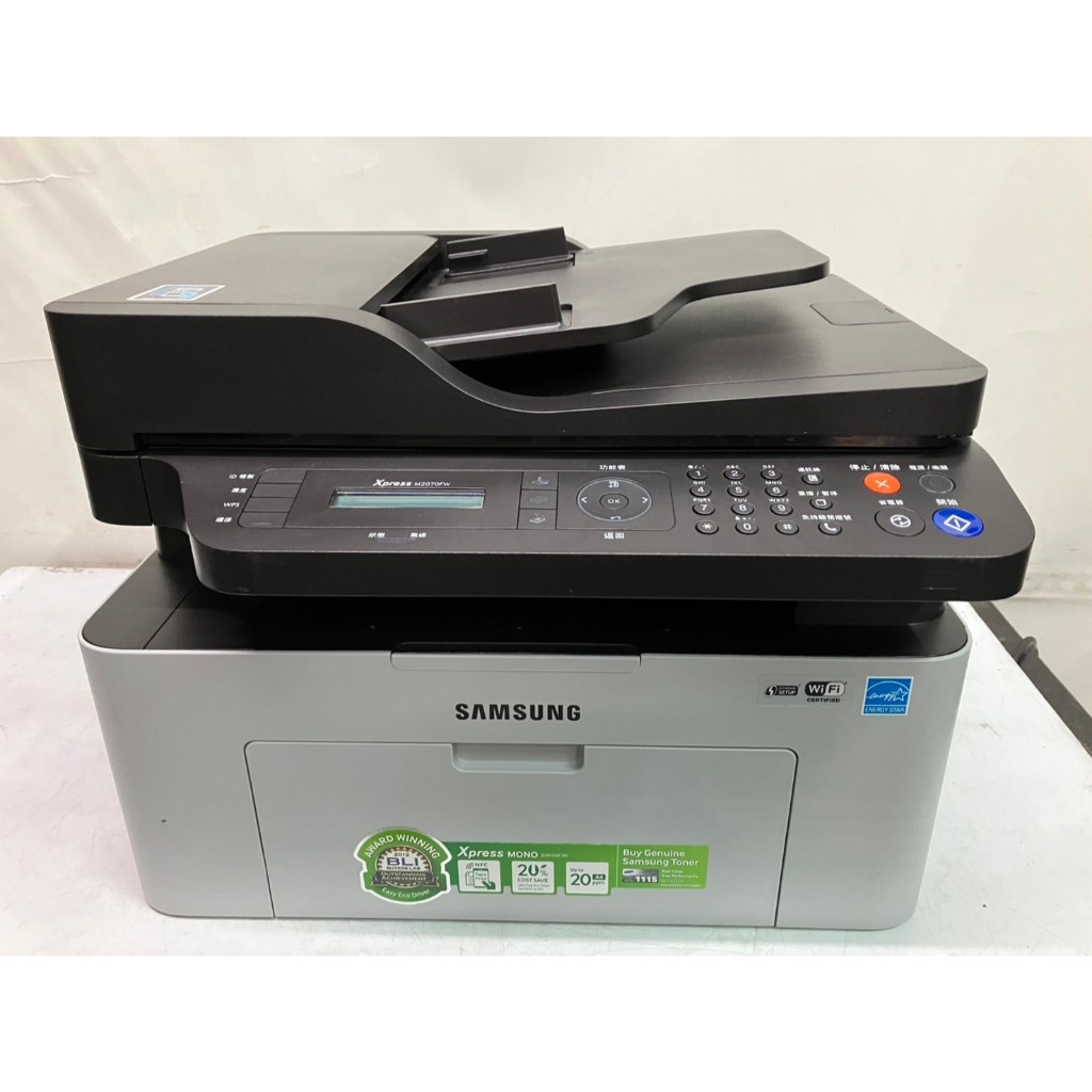 【蝦米二店】二手 SAMSUNG SL-M2070FW黑白雷射多功能事務機/印表機(有瑕疵)