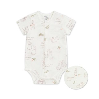 奇哥 Peter Rabbit 蘿蔔派對短袖前開包屁衣 (天絲洞感緹花布)-03M/06M/12M/18M