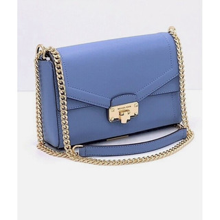 全新 轉賣 現貨 MICHAEL KORS KINSLEY french blue 肩背包 側背包 斜背包 鍊包 法式藍