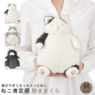 🔜現貨🔜日本 livheart 療癒 坐姿胖胖 貓咪抱枕 M號