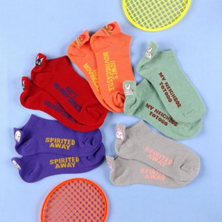 吉卜力 日本正品 後跟 刺繡 運動 踝襪 宮崎駿 龍貓 黑貓吉吉 神隱少女 移動城堡 無臉男 卡西法 襪子 短襪 卡通襪