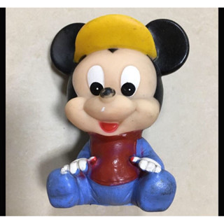早期米老鼠mickey軟膠啾啾娃娃 企業娃娃企業寶寶企業商標收藏玩偶公仔玩具早期懷舊古早味柑仔店