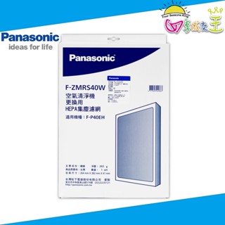 Panasonic國際牌 F-P40EH適用除臭活性碳二合一HEPA濾網 F-ZMRS40W
