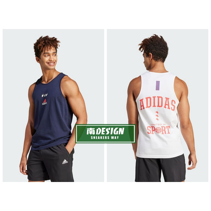 現 限時特價 南🔥2024 9月 ADIDAS 運動背心 棉質 訓練 休閒 跑步 男 白 IR5827 藍 IN6478