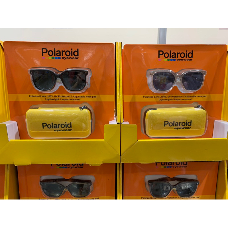 Polaroid膠框黑紫灰偏光太陽眼鏡 好市多代購
