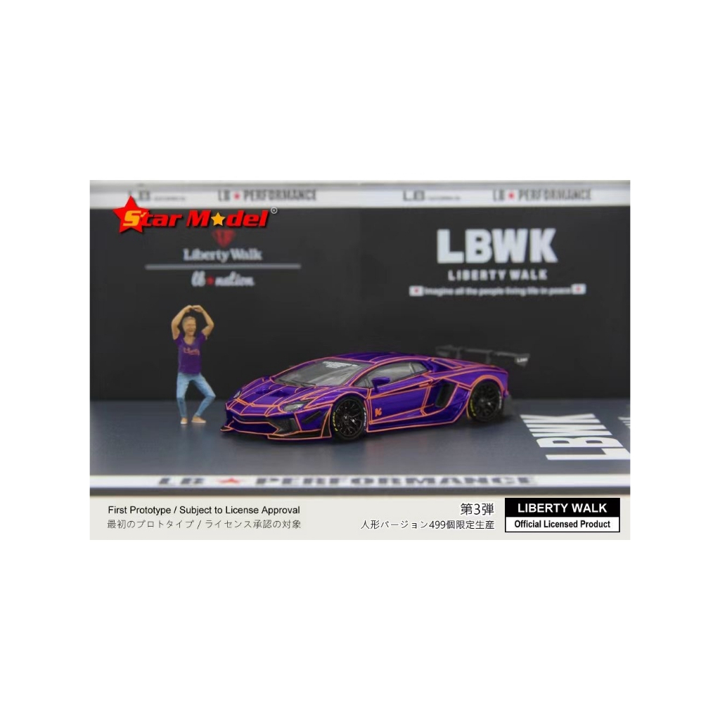Star Model 1/64 Lamborghini Aventador LP700-4 LBWK 2.0 人偶版