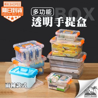 【實體店 現貨】透明手提盒 透明手提收納箱 手把收納盒 透明收納盒 收納箱 玩具箱 收納盒 可提式整理盒 居家生活 收納
