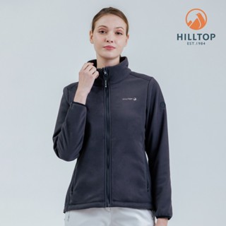 【Hilltop山頂鳥】WINDSTOPPER防風透氣保暖刷毛外套 (可銜接GORE-TEX外件) 女款 黑｜