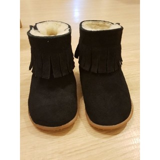 英國 shooshoos 全新 天然無毒 嬰幼兒 絨毛麂皮流蘇休閒鞋