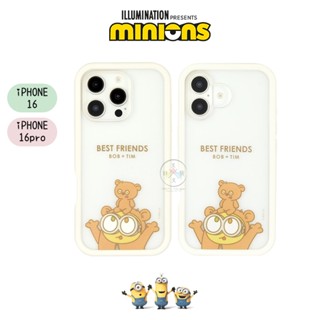 叉叉日貨 預購 環球影城 小小兵 iPhone 16 Pro 磨砂手機殼 TIM熊裝 2選1 【iP61714】