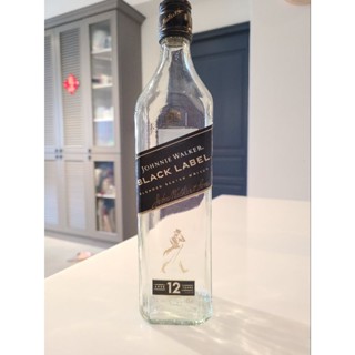 空酒瓶  約翰走路黑牌12年蘇格蘭威士忌 玻璃空酒瓶 DIY 裝飾 小酒瓶 擺設 酒燈
