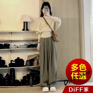 【DIFF】韓版氣質半高領假兩件露肩針織上衣 毛衣 長袖上衣 女裝 衣服 長袖t恤 保暖上衣 冬裝【W535】