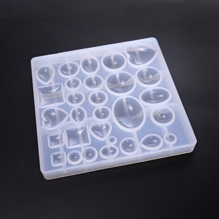 ★手作庫★ (中號) 新款時光寶石貼片矽膠模具 圓形 橢圓 水滴 心形 方形 DIY飾品模 UV水晶滴膠模