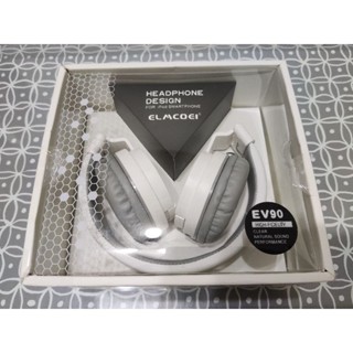 EV90 馬卡龍造型 白色有線折疊耳機