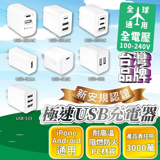 極速USB充電器｜快充頭｜充電頭｜通用蘋果｜安卓｜小米｜OPPO｜三星｜USB充電器｜國家認證｜現貨免運｜聖岡科技