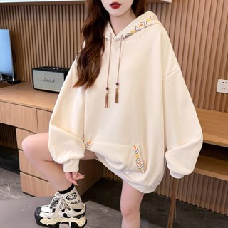 胖胖美依 秋冬上衣 大碼上衣 外套M-2XL華棉複合牛奶絲秋季薄款衛衣長袖寬鬆連帽外套TCF02-06517.