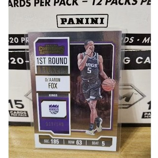 Panini Contenders De'Aaron Fox 限量149 113/149 nba籃球卡 球員卡