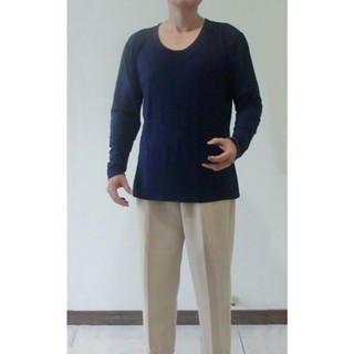 法國Pierre Balmain 皮爾帕門內刷薄絨內搭長袖T L號