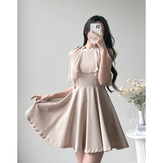 🇰🇷Chloe C. 韓國東大門服飾🇰🇷 eeyoy 正韓薄紗兩層式領巾洋裝