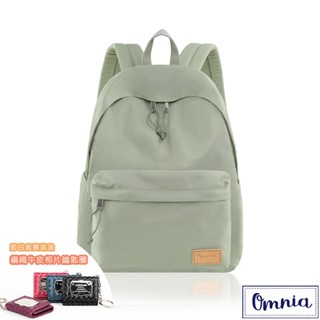 【OMNIA】買就送鑰匙圈-聰明收納率性尼龍筆電後揹包-奶綠