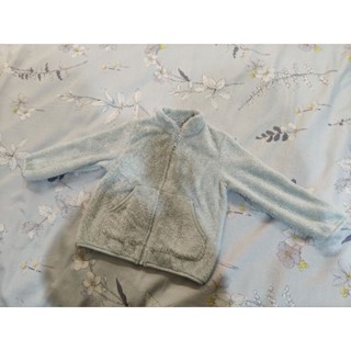 (二手) Uniqlo 幼童 小童 兒童 冬季 淺藍色毛絨絨保暖外套 100cm 3y