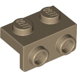 【金磚屋】99781DTN10 LEGO 樂高零件 Dark Tan Bracket 1 x 2 - 1 x 2