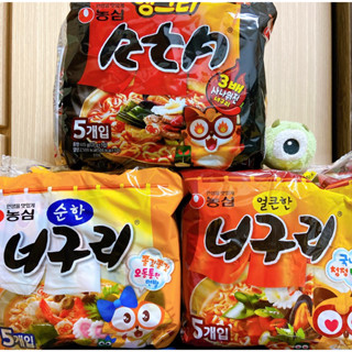 (韓國原裝現貨) Nongshim 農心 浣熊泡麵 3倍辣 香辣海鮮 爽口海鮮5入/袋 韓國泡麵