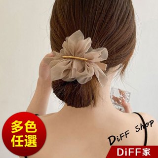 【DIFF】韓版超仙氣質雪紡花朵髮夾 爪夾 髮夾 洗澡髮夾 髮夾 髮飾 頭飾 鯊魚夾【N165】