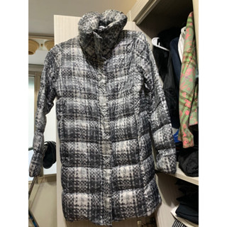 Uniqlo格紋長版羽絨外套 日本款女裝 尺寸S