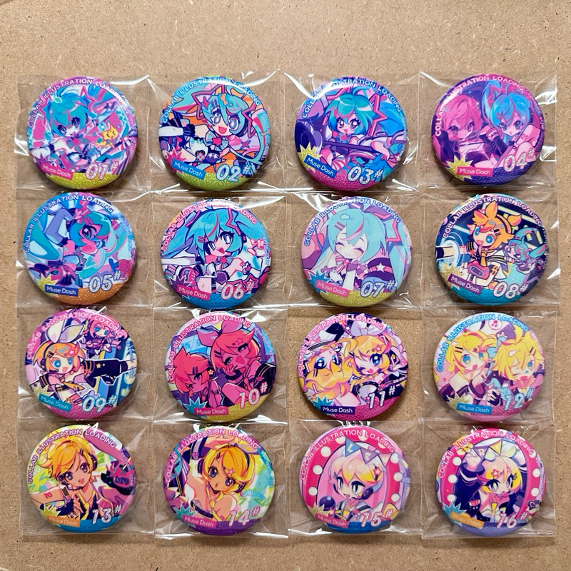官方正版授權 Muse Dash × 初音未來 初音 鏡音鈴 鏡音連 插畫加載 雙閃 徽章 胸章 喵斯快跑