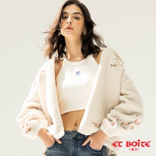 BLUE WAY ET BOiTE 箱子 - 女款 繡花超柔感立領羊羔絨外套