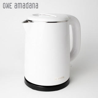 【ONE amadana】雙層隔熱快煮壺 STKE-0204 熱水壺電水壺電茶壺 304不鏽鋼 12公分大口徑大容量