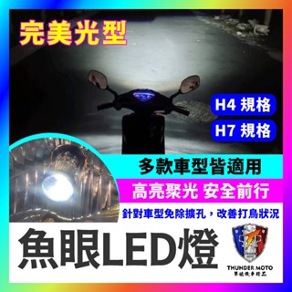 【單德機車】Force JET SL DRG 魚眼 LED燈 A8 L8 RTD魚眼 雷騰魚眼 機車魚眼 H4 H7