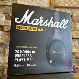 『最新第三代』贈木質耳機架 Marshall Monitor III A.N.C. 大耳罩 藍芽耳機 有線/藍芽 舒適