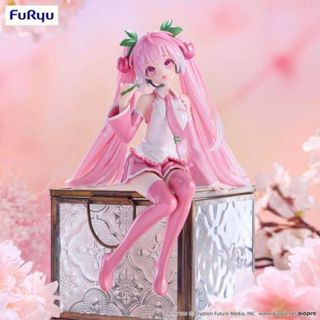 現貨 FURYU 景品 初音未來 泡麵蓋公仔 櫻花初音 珍珠Ver. 公仔