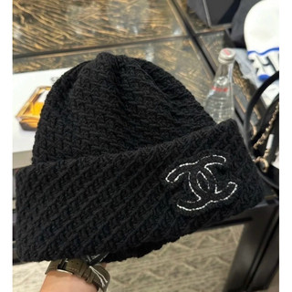 ✖️Chanel 黑色cashmere毛帽冷帽（購證正本 24A