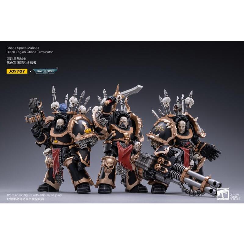 現貨 暗源 JOY TOY - 黑色軍團 混沌終結者 + 混沌領主 破壞者卡洛斯  戰鎚40K