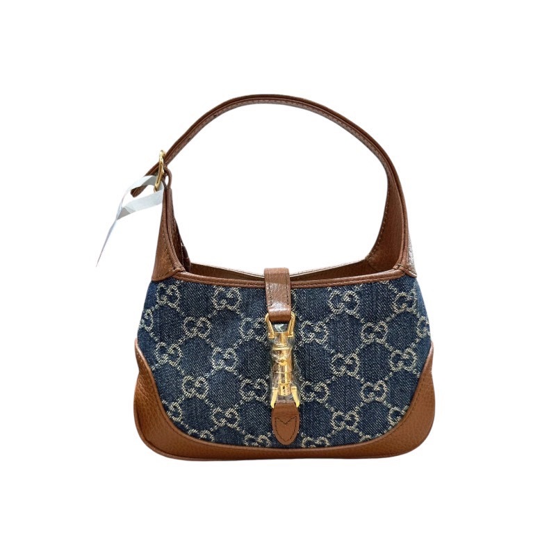 Gucci 637092 牛仔丹寧藍 迷你 Jackie 1961包 附可拆卸皮革長肩帶【促銷品】