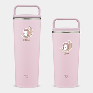 【滿千免運+象印原廠公司貨】 客製化文字 刺蝟 月亮 300/400ml 吊環隨行杯 PU006
