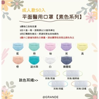 格安德 成人/兒童 平面醫用口罩 50 入/ 盒 #臺灣製 雙鋼印