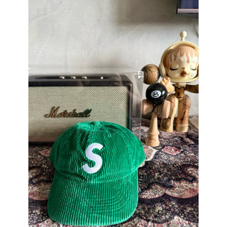Supreme 24FW Corduroy S Logo 6 Panel 燈芯絨 六分割 帽子 綠色
