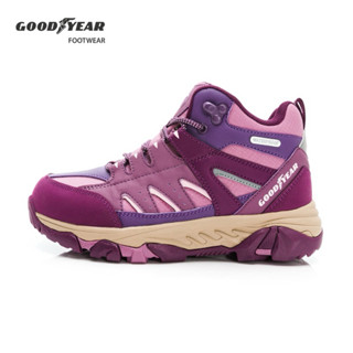 《麗麗鞋店》 GOODYEAR 固特異 登山鞋 戶外鞋 防水 耐磨 運動鞋 登山 健行 反光 女款 藕紫色 22517