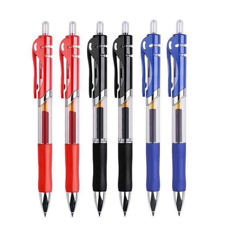 按壓式原子筆 原子筆 中性筆 簽字筆 辦公文具 0.5筆  筆芯 0.5mm 黑筆 紅筆 藍筆