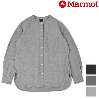 Marmot 土撥鼠 Petal No Collar Shirts女款立領美麗諾羊毛長袖襯衫/圓領襯衫TSAWS056