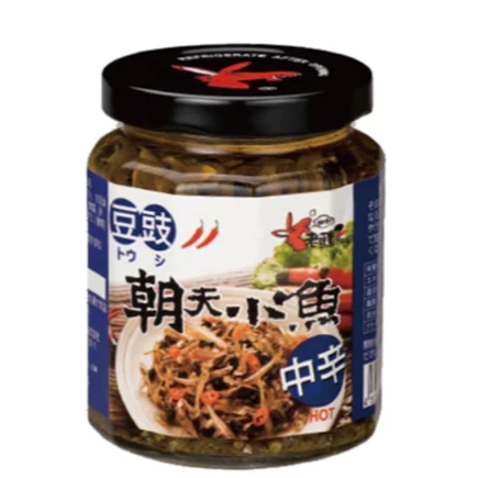 微風小鋪~老騾子豆豉朝天小魚辣椒(中辛)(240g/罐)朝天椒 小魚辣椒 下酒 小魚乾 豆豉