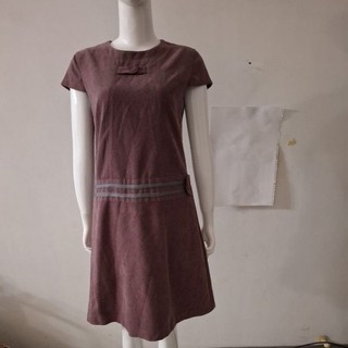 bear two style 連身絨質洋裝